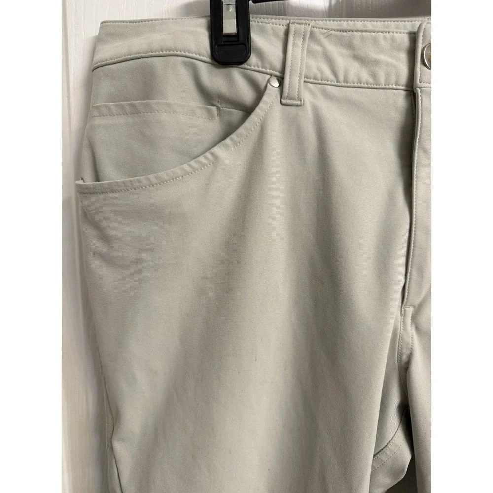 Lululemon Men 33 ABC Pants Cream Chino Classic Stretch Golf Preppy Travel Casual